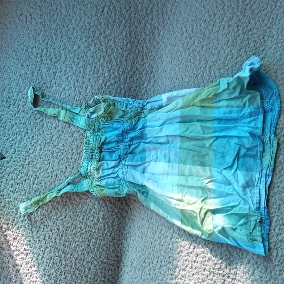 𝅺Arizona Jean Company, size small, checkered blue and green tanktop - Picture 3 of 3